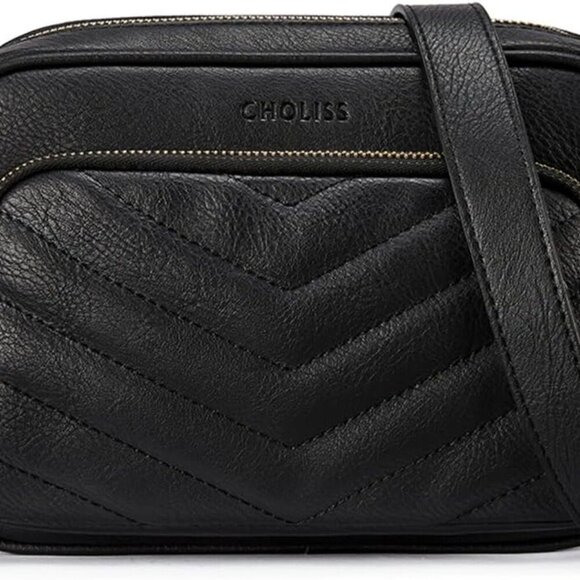 Handbags - Quilted Crossbody Bag Vegan Leather RFID Wallet Small Purse for Women